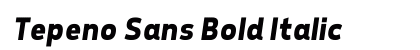 Tepeno Sans Bold Italic Preview