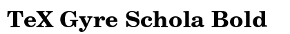 TeX Gyre Schola Bold preview