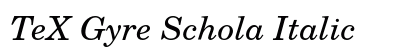 TeX Gyre Schola Italic Preview