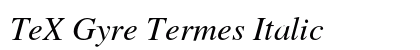 TeX Gyre Termes Italic Preview