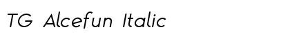 TG Alcefun Italic Preview