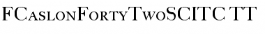 Download FCaslonFortyTwoSCITC TT Font