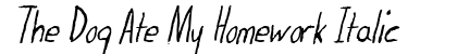 The Dog Ate My Homework Italic preview