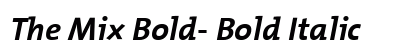 The Mix Bold- Bold Italic Preview