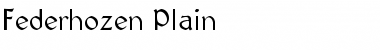 Federhozen Plain Font