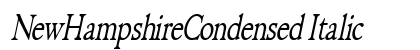 NewHampshireCondensed Italic preview