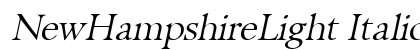 NewHampshireLight Italic preview