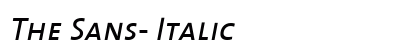 The Sans- Italic Preview