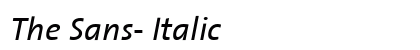 The Sans- Italic Preview