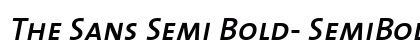 The Sans Semi Bold- SemiBold Italic Preview