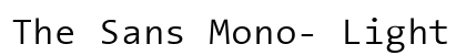 The Sans Mono- Light preview