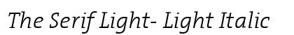 The Serif Light- Light Italic Preview