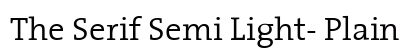 The Serif Semi Light- Plain preview