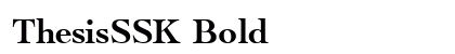 ThesisSSK Bold Preview