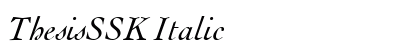 ThesisSSK Italic Preview