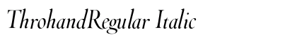 ThrohandRegular Italic Preview