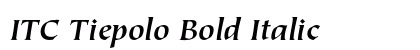 ITC Tiepolo Bold Italic Preview