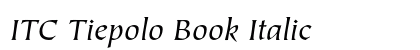 ITC Tiepolo Book Italic Preview