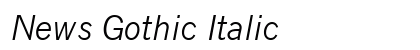 News Gothic Italic preview