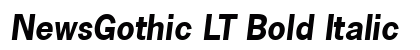 NewsGothic LT Bold Italic Preview