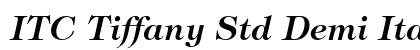 ITC Tiffany Std Demi Italic Preview