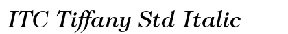 ITC Tiffany Std Italic Preview