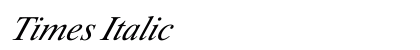 Times Italic preview