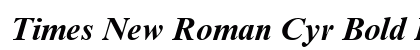 Times New Roman Cyr Bold Italic Preview