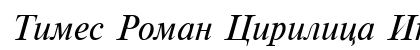 Times Roman Cirilica Italic Preview