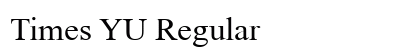 Times YU Regular preview