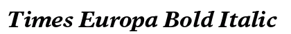 Times Europa Bold Italic Preview