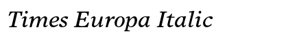 Times Europa Italic preview