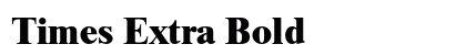Times Extra Bold Preview