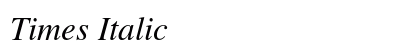 Times Italic preview