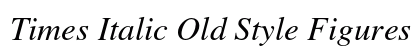 Times Italic Old Style Figures preview