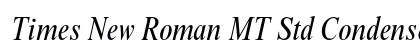 Times New Roman MT Std Condensed Italic Preview
