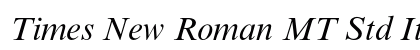 Times New Roman MT Std Italic Preview