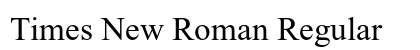 Times New Roman Regular Preview
