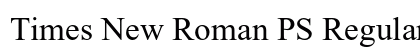Times New Roman PS Regular preview
