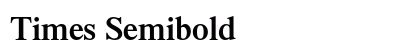Times Semibold Preview
