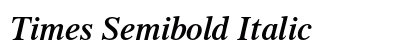 Times Semibold Italic Preview