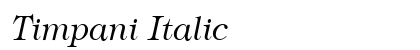 Timpani Italic Preview