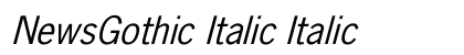 NewsGothic Italic Italic
