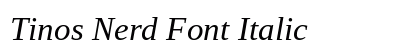 Tinos Nerd Font Italic Preview
