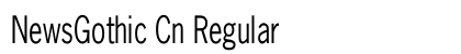 NewsGothic Cn Regular