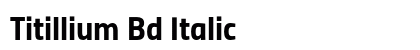 Titillium Bd Italic Preview