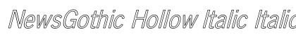 NewsGothic Hollow Italic Italic Preview