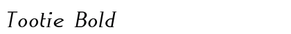 Tootie Bold Font