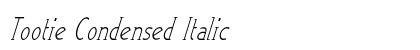 Tootie Condensed Italic Font