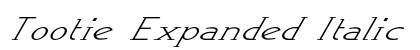 Tootie Expanded Italic Font